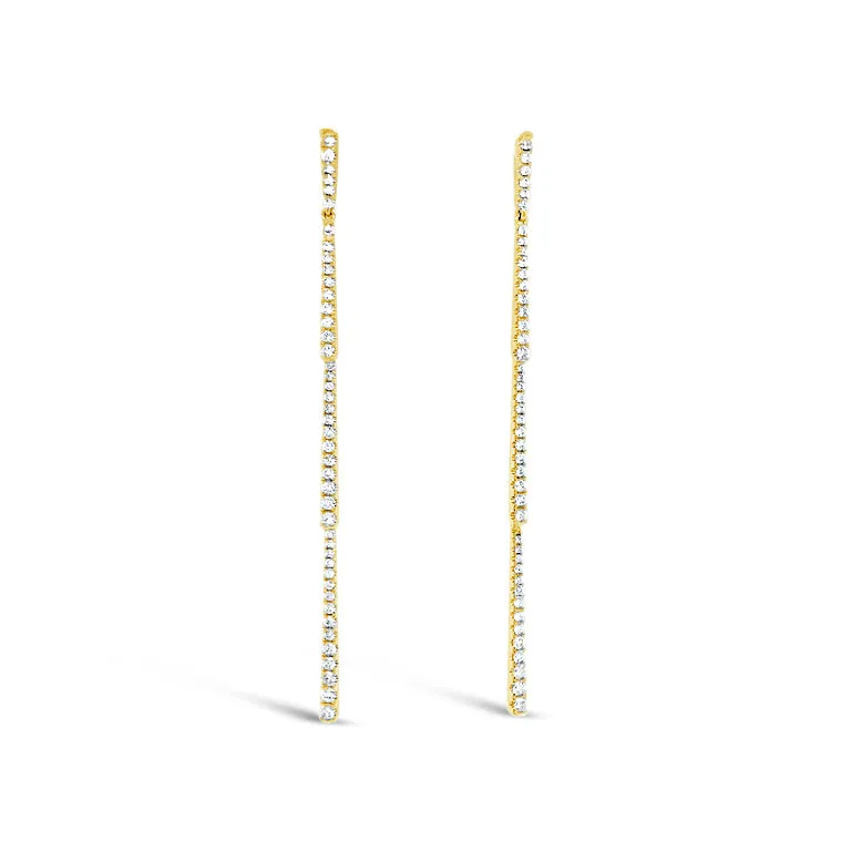 Diamond Classic Linear Dangle Earrings