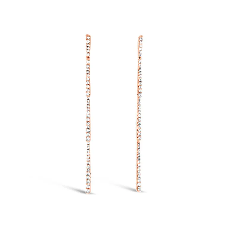 Diamond Classic Linear Dangle Earrings