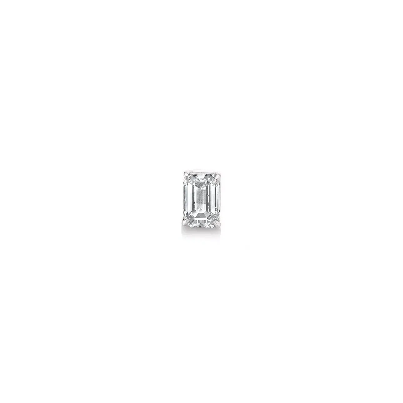 Diamond Emerald Cut Prong Stud