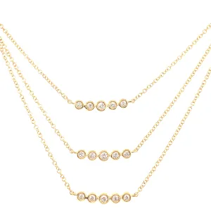 Diamond Waterfall 3 Strand Necklace