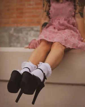 Diem Lace Ruffle Anklet Socks