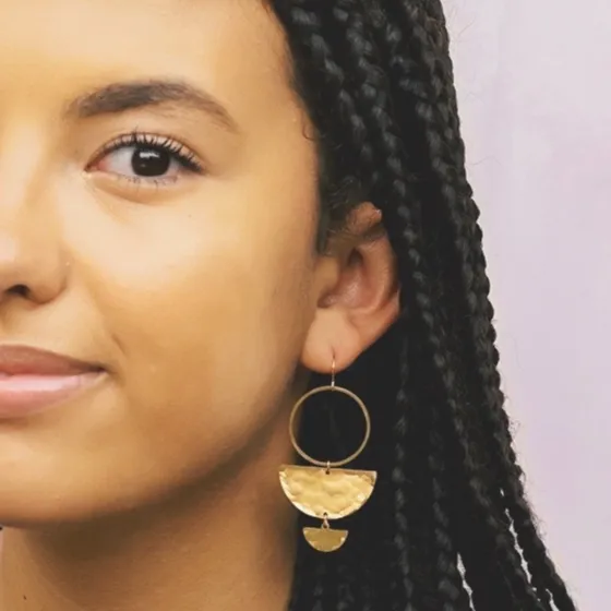 Double Half Moon Earrings