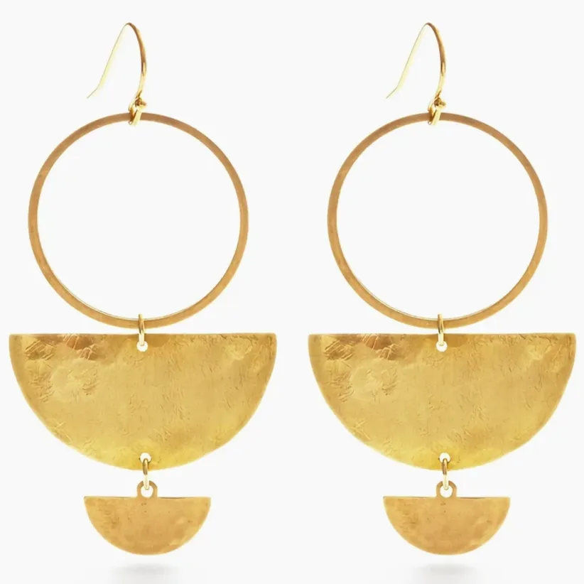 Double Half Moon Earrings