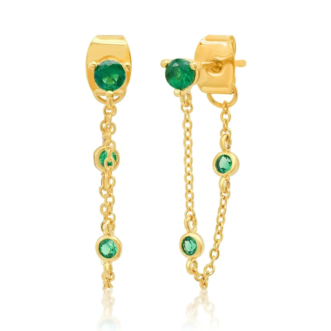 Draper Studs With CZ Chain