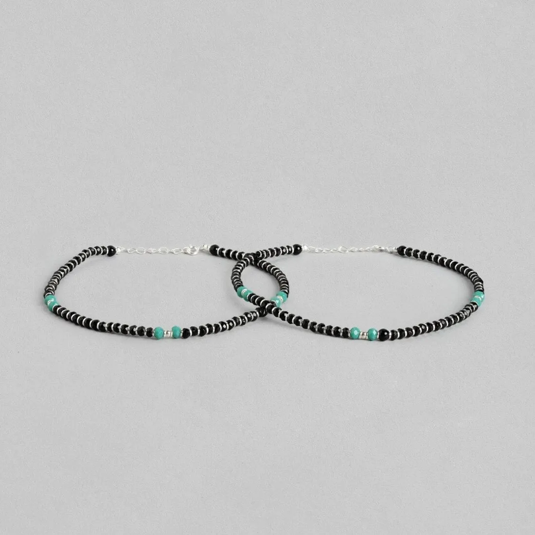 Enchanting Harmony Rhodium Plated 925 Sterling Silver Anklet
