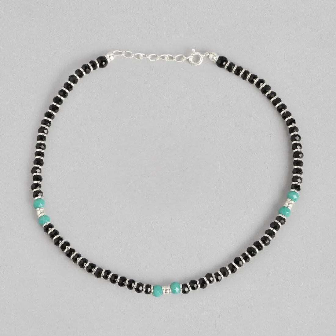 Enchanting Harmony Rhodium Plated 925 Sterling Silver Anklet