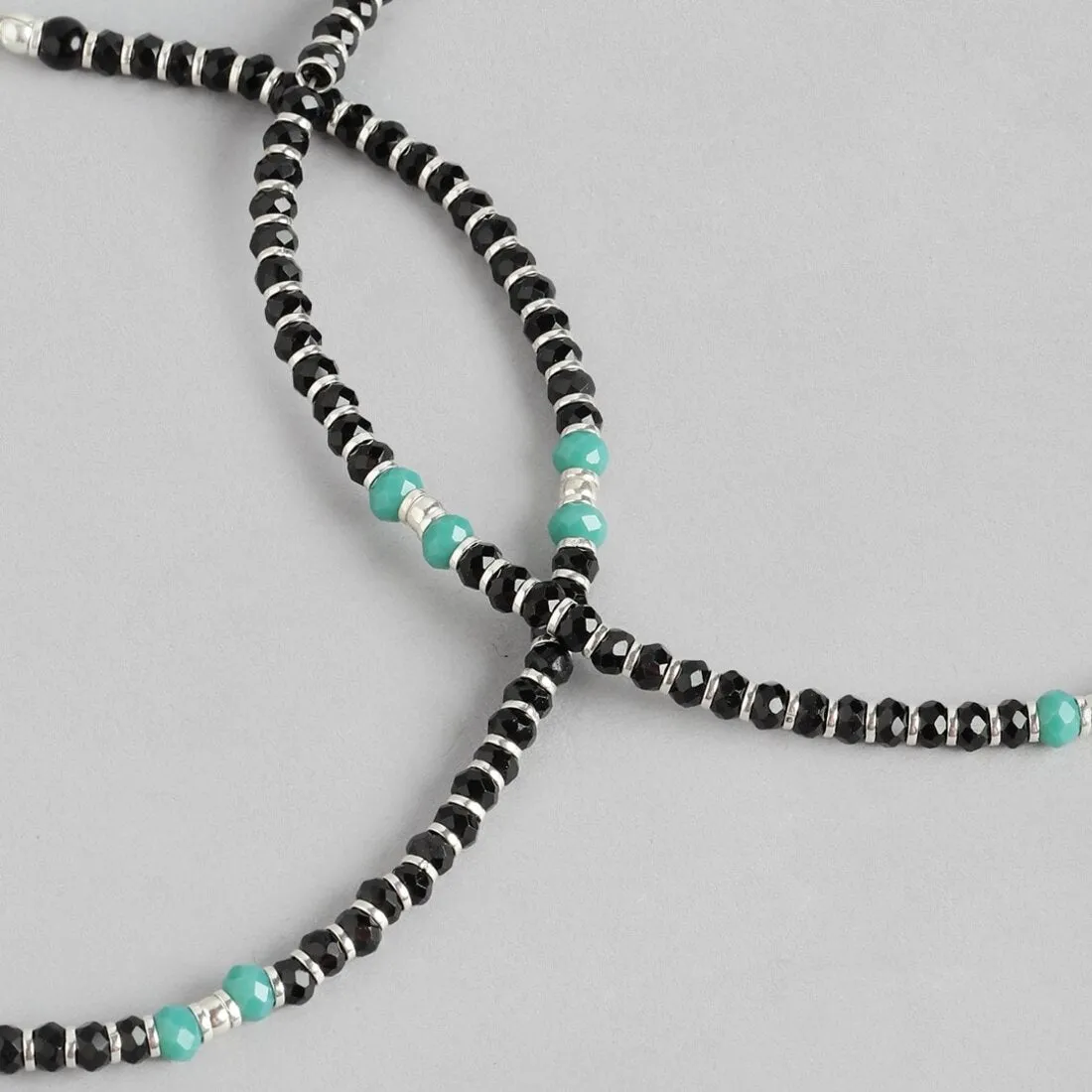 Enchanting Harmony Rhodium Plated 925 Sterling Silver Anklet