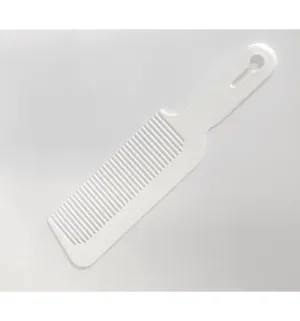 Flat Top Clipper Comb White