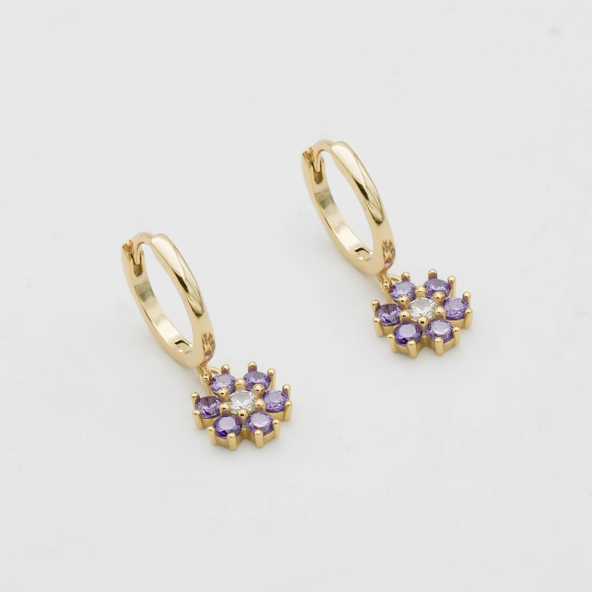 Fleur Huggie Earrings