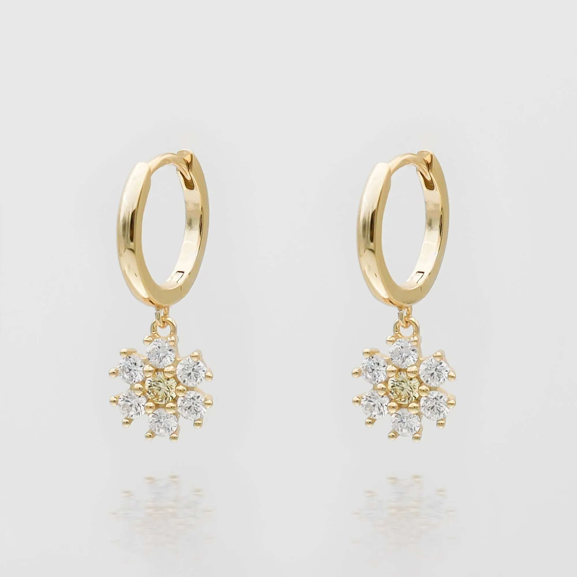 Fleur Huggie Earrings