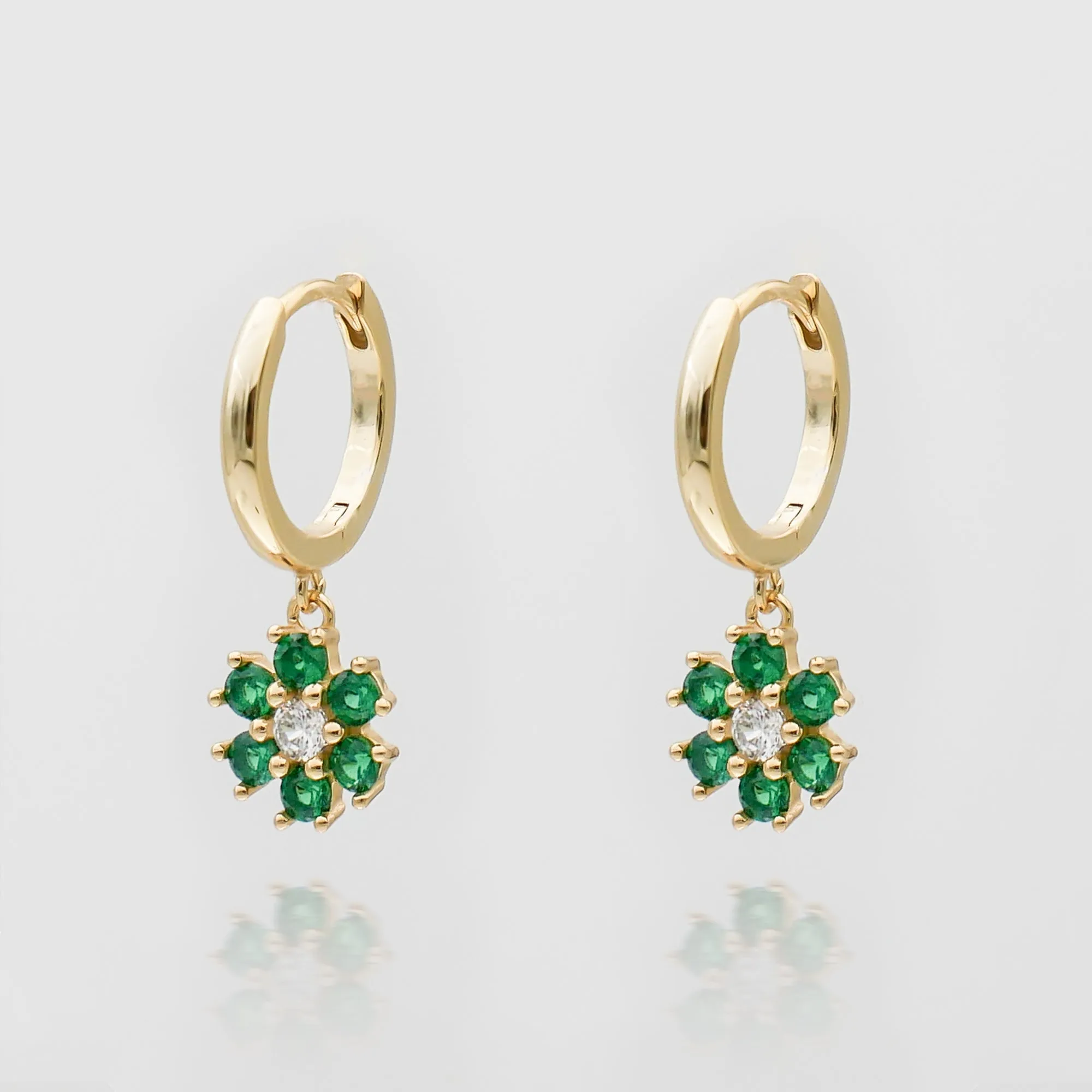Fleur Huggie Earrings