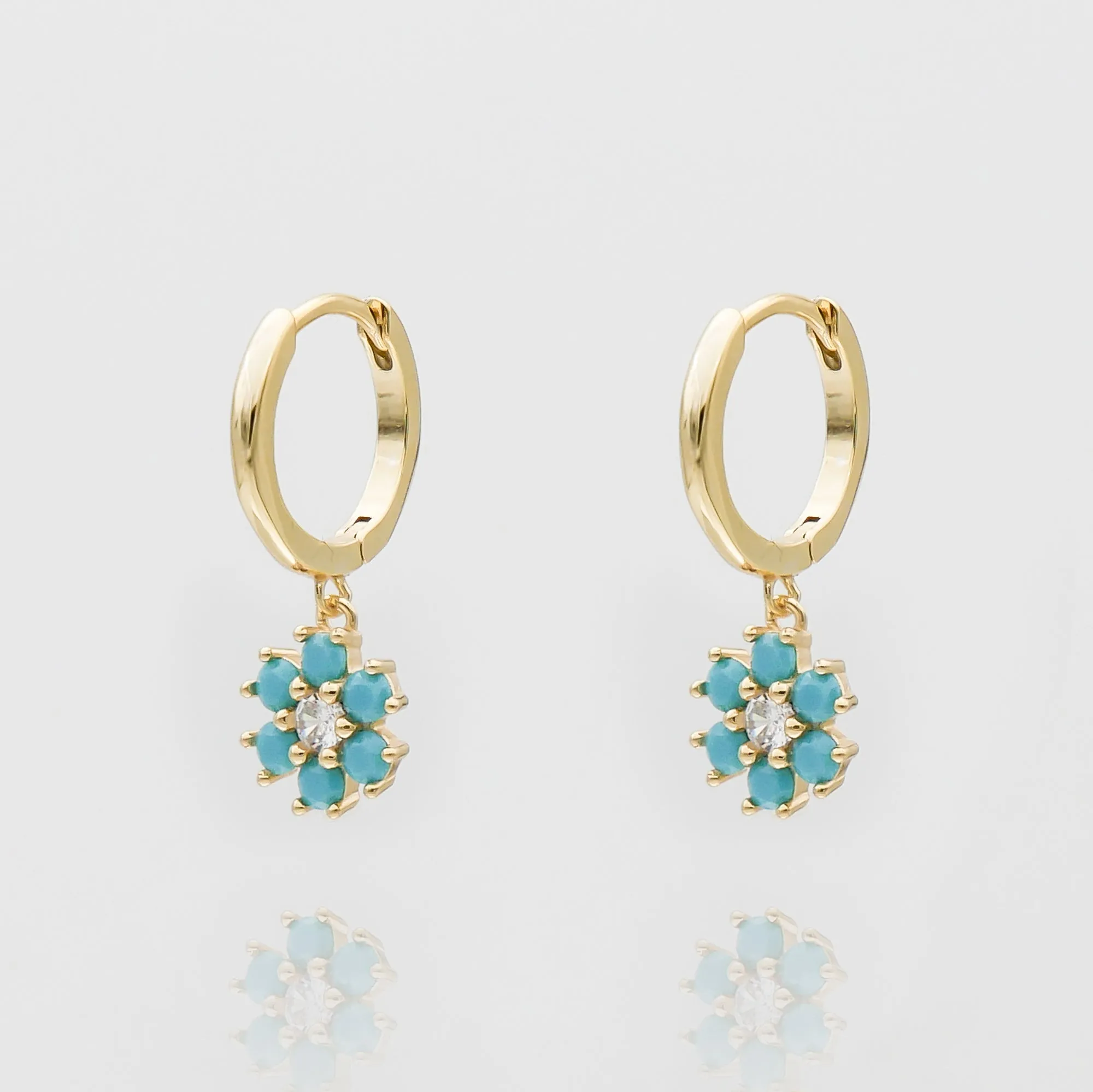 Fleur Huggie Earrings