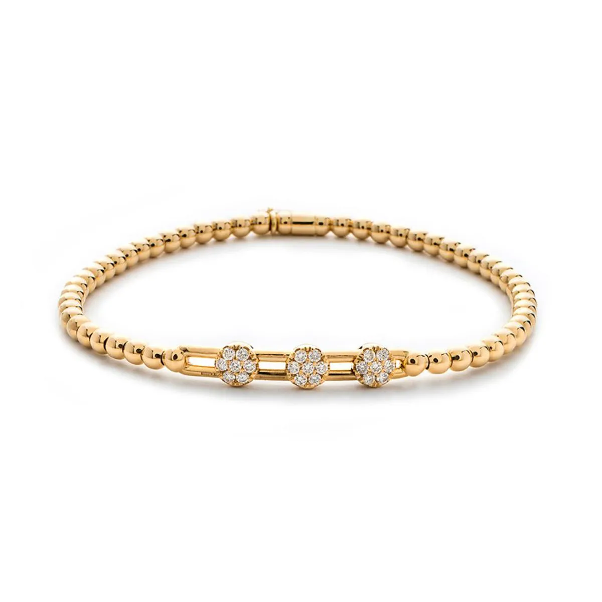 Floating Flower Pave Station Tresore Stretch Bracelet