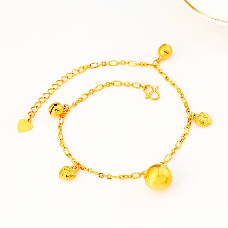 Four Leaf Clover Vietnam Sand Gold Anklet