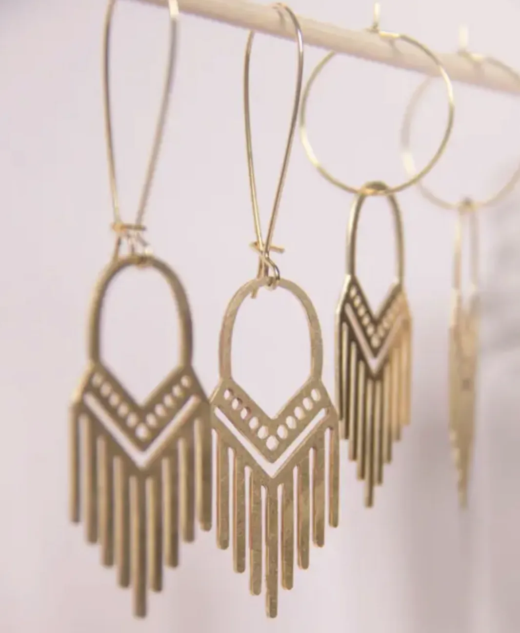 Geometric Fringe Earrings