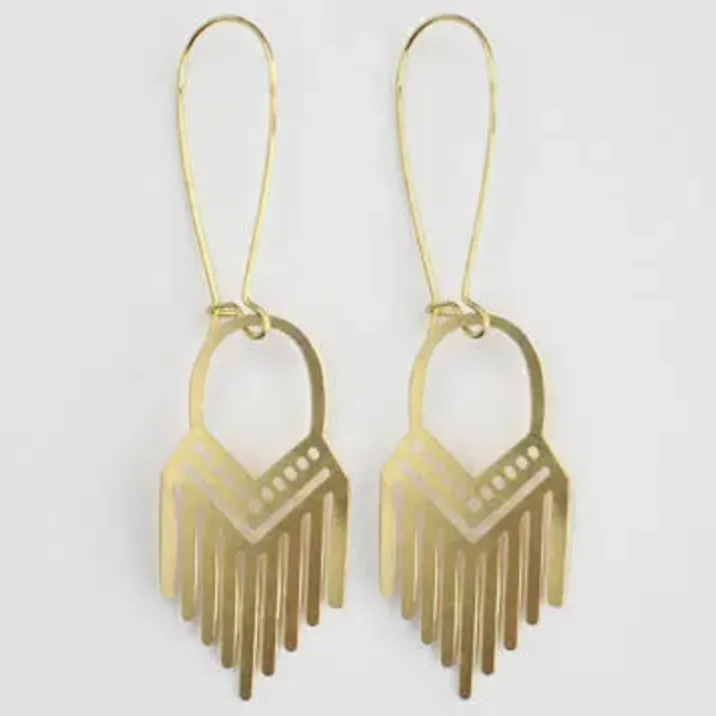 Geometric Fringe Earrings