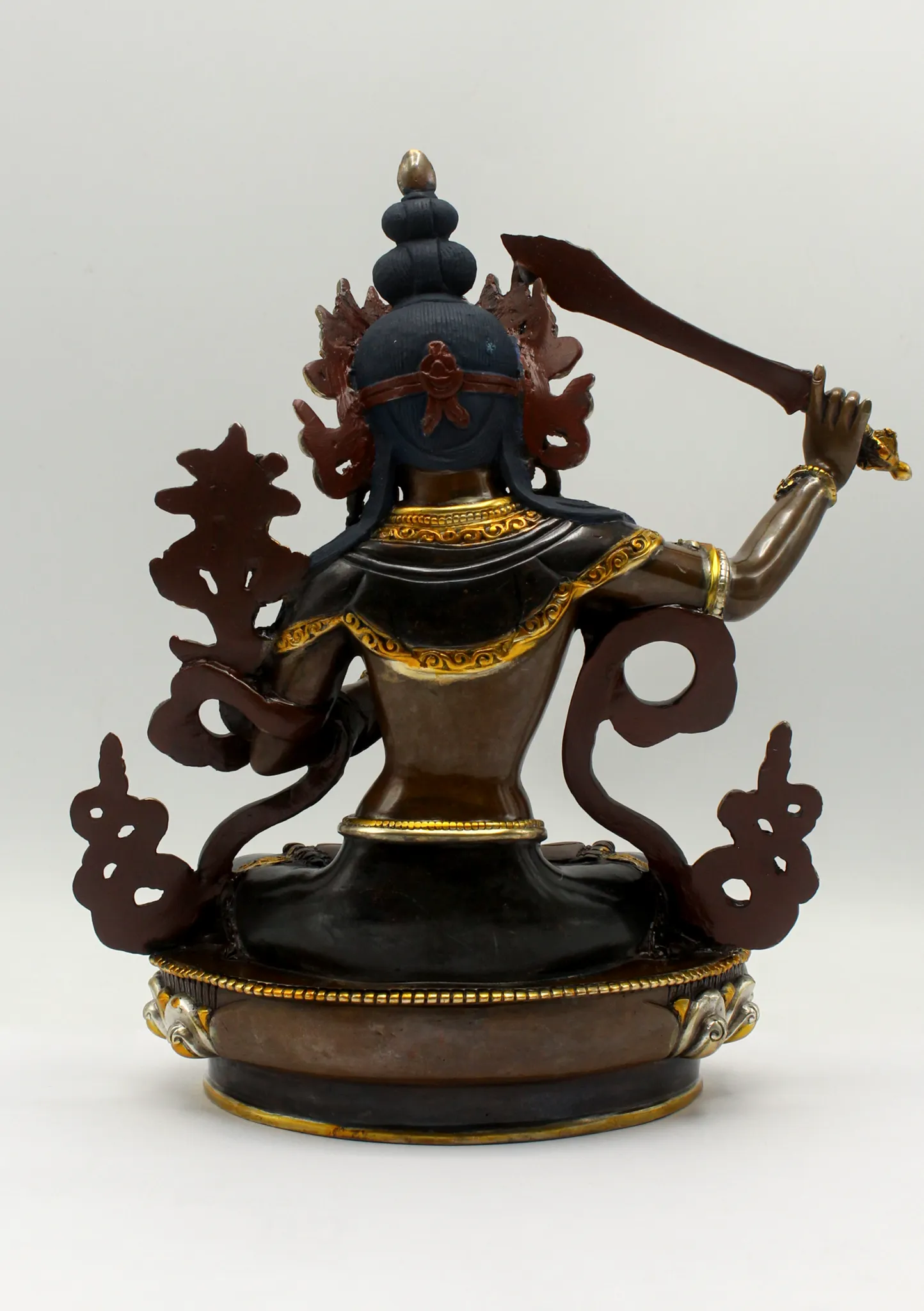 Glowing Manjushree Gold Plated Statue