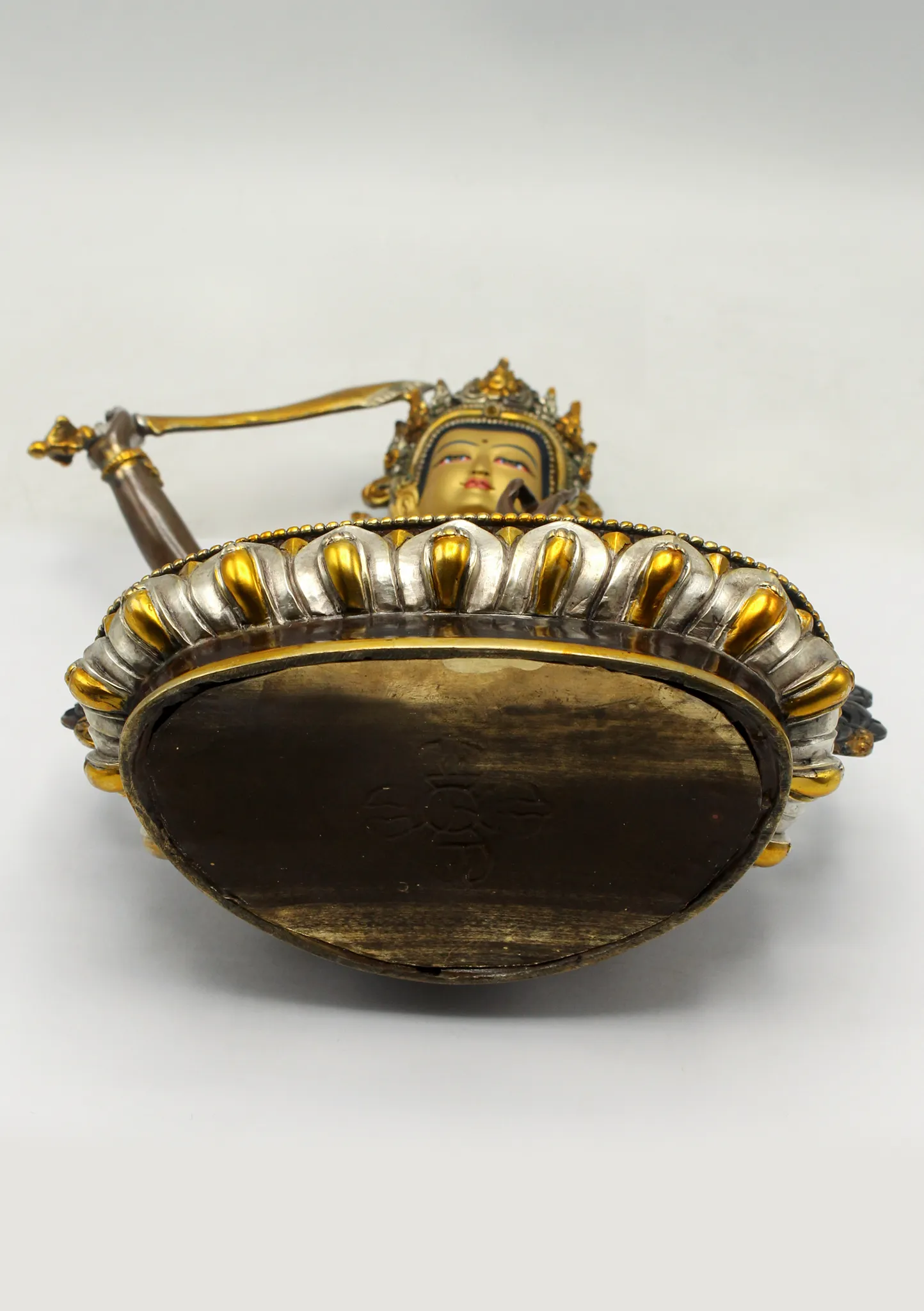 Glowing Manjushree Gold Plated Statue