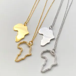 Gold Africa Necklace | Sterling Silver Africa Necklace