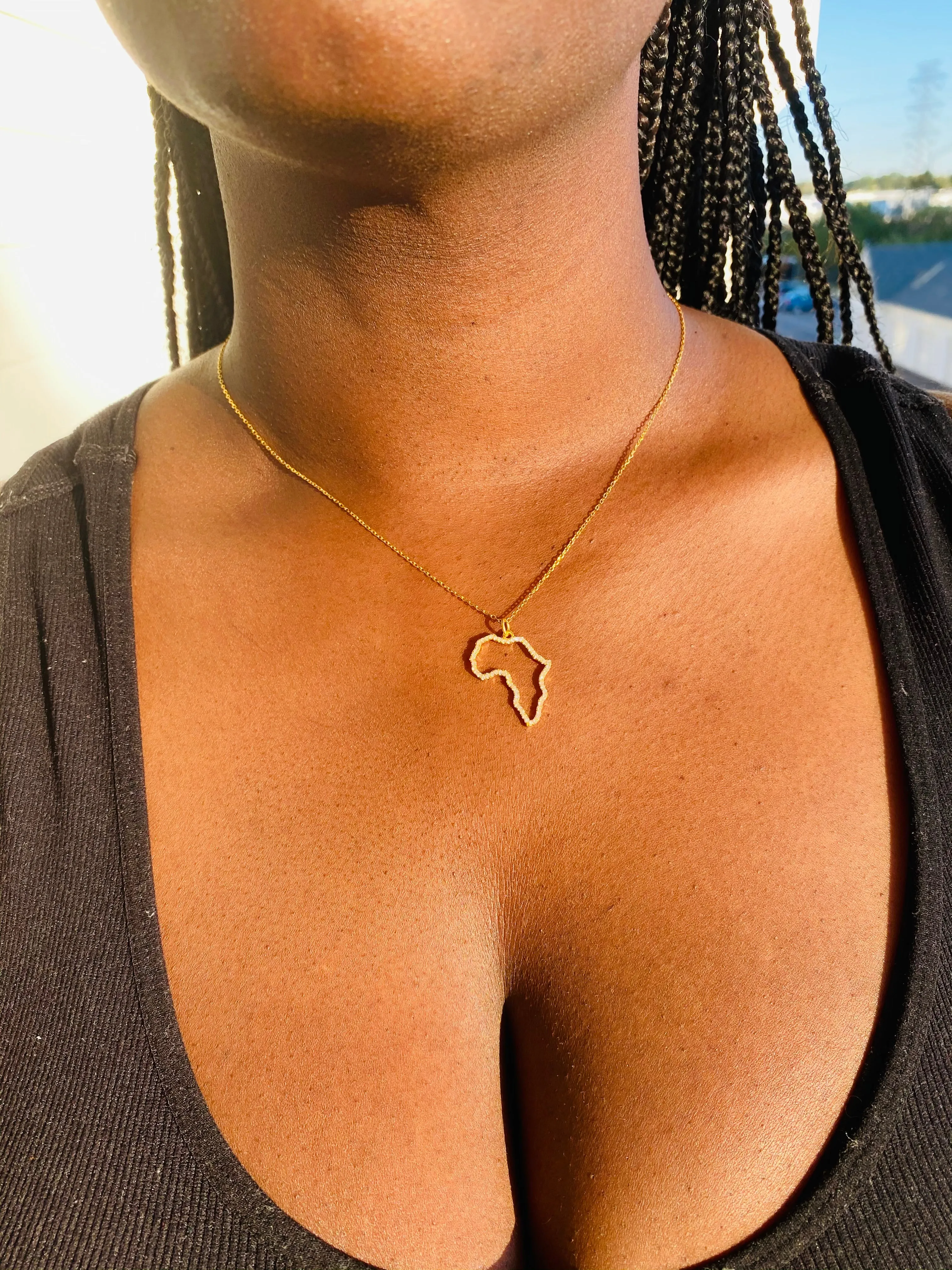 Gold Africa Necklace | Sterling Silver Africa Necklace