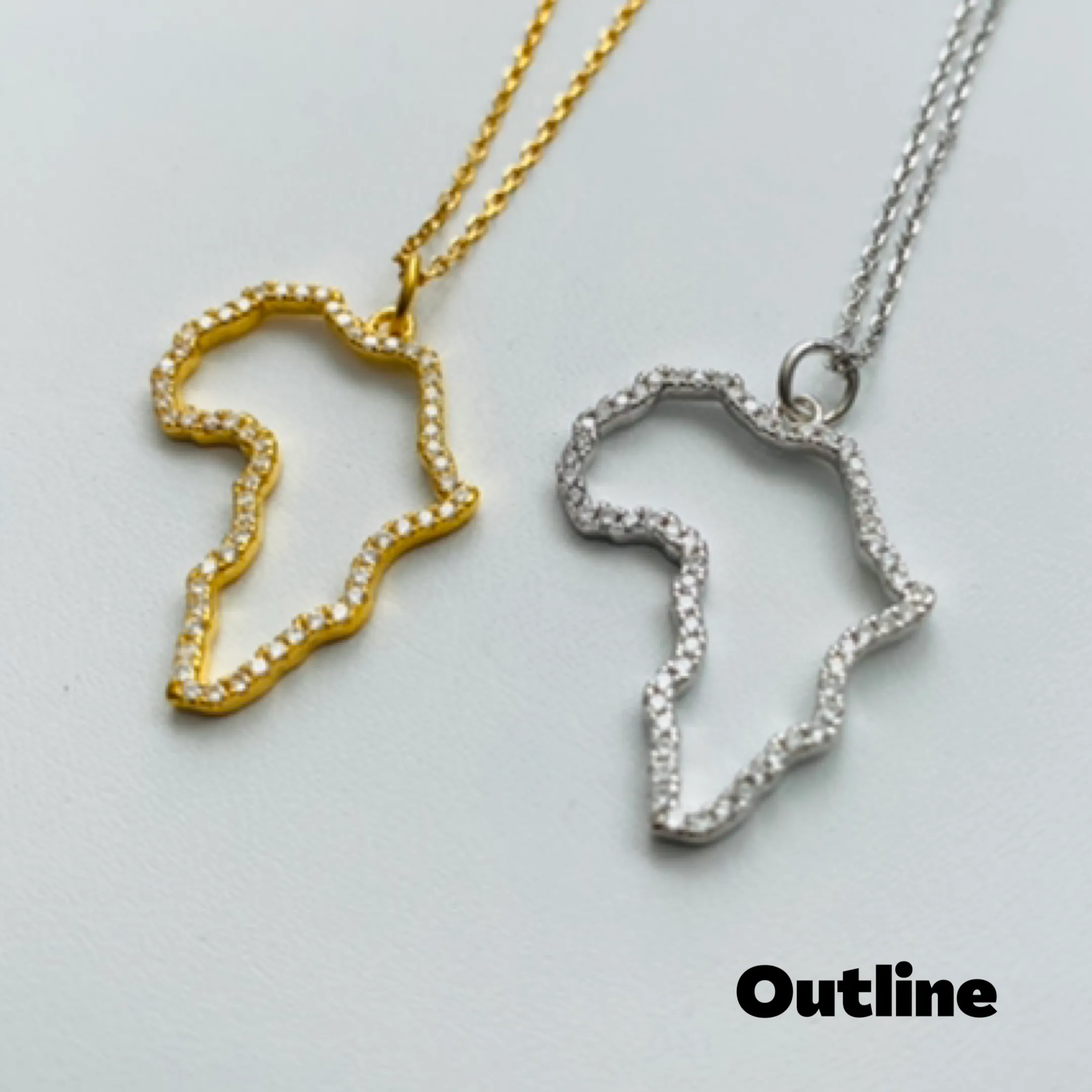 Gold Africa Necklace | Sterling Silver Africa Necklace