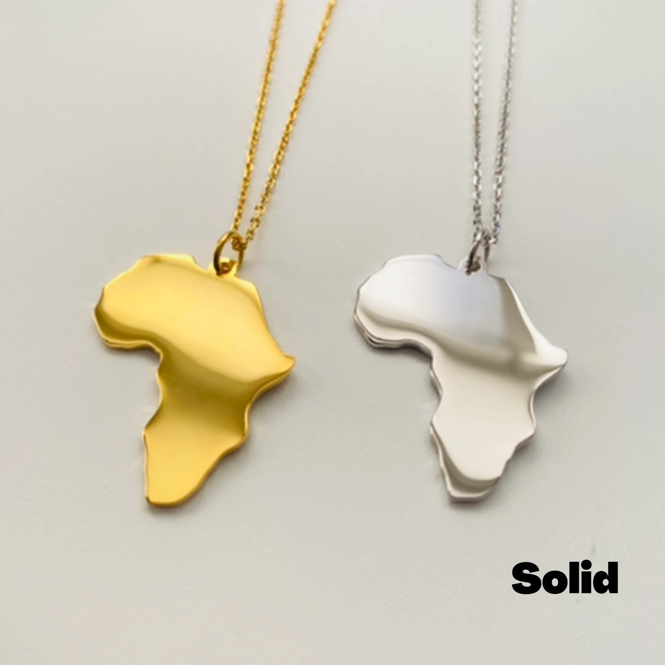 Gold Africa Necklace | Sterling Silver Africa Necklace