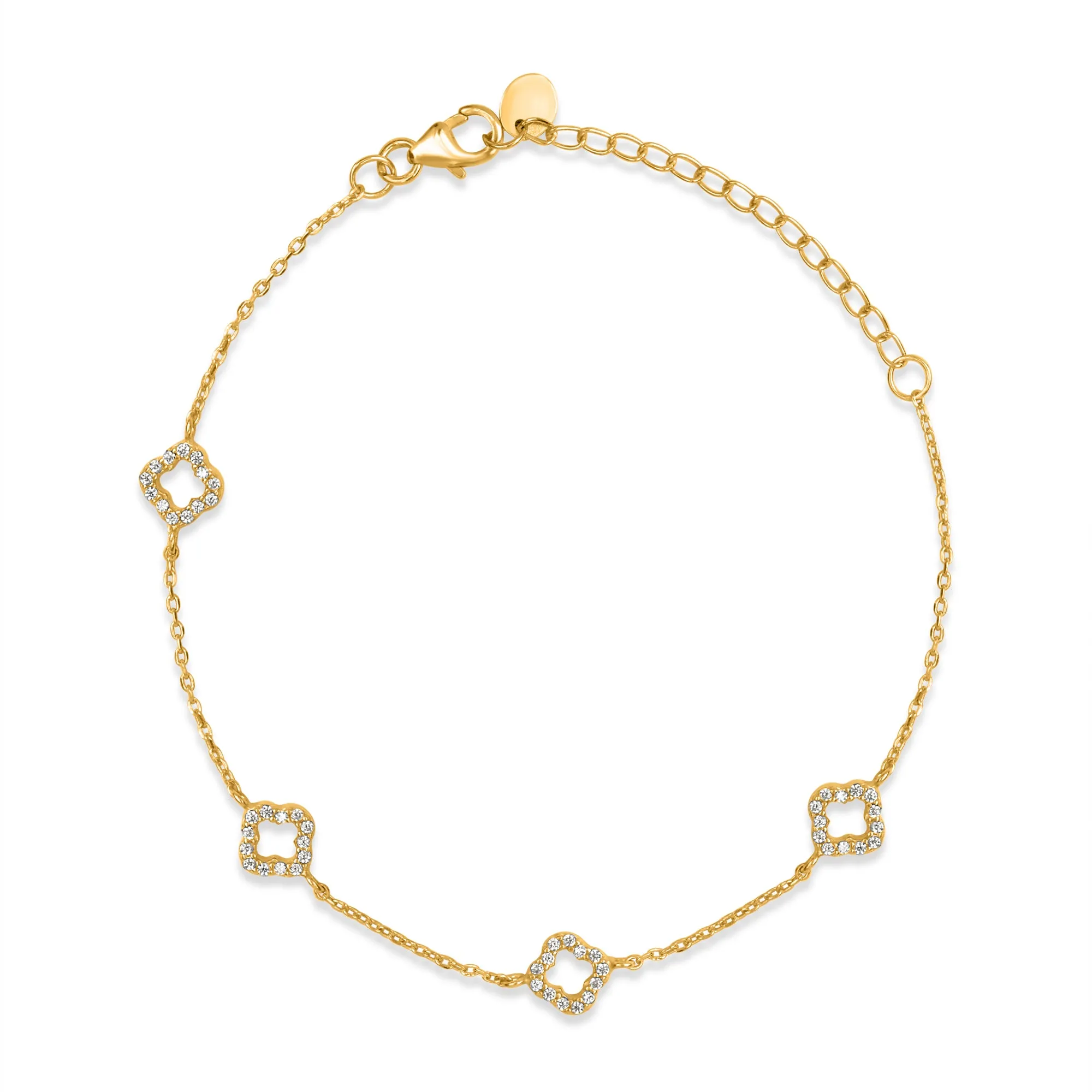 Golden Elegance 925 Sterling Silver Gold-Plated Bracelet