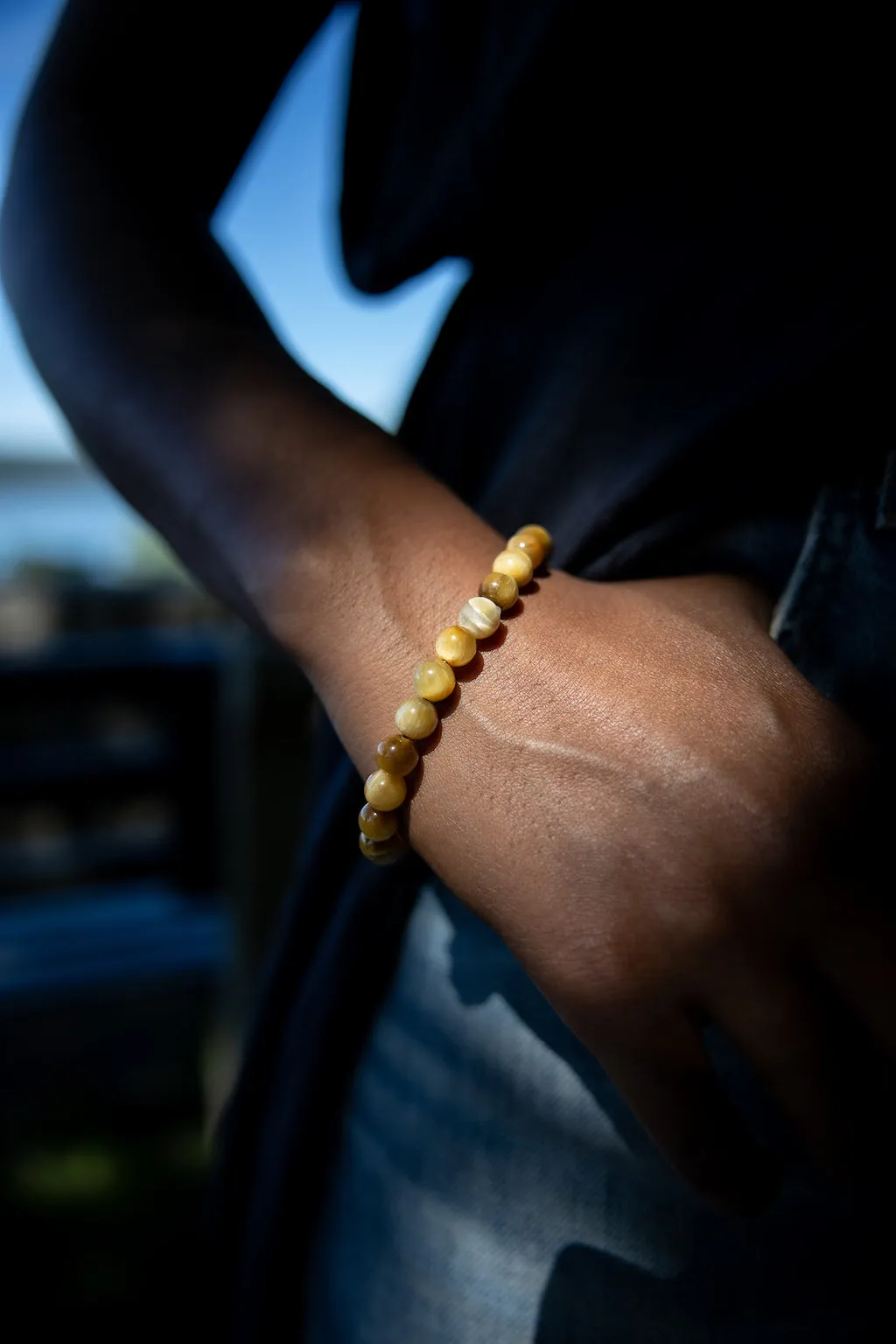 Golden Tigers Eye Gloss Natural Gemstone Bracelet
