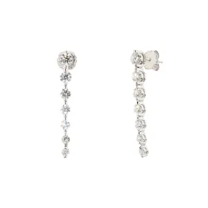 Graduated Diamond Dangle Earrings
