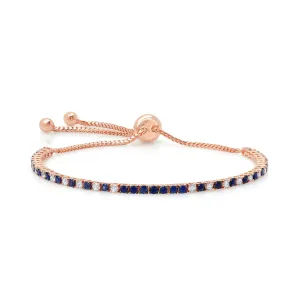 Graziela Blue Sapphire Diamond Bolo Bracelet