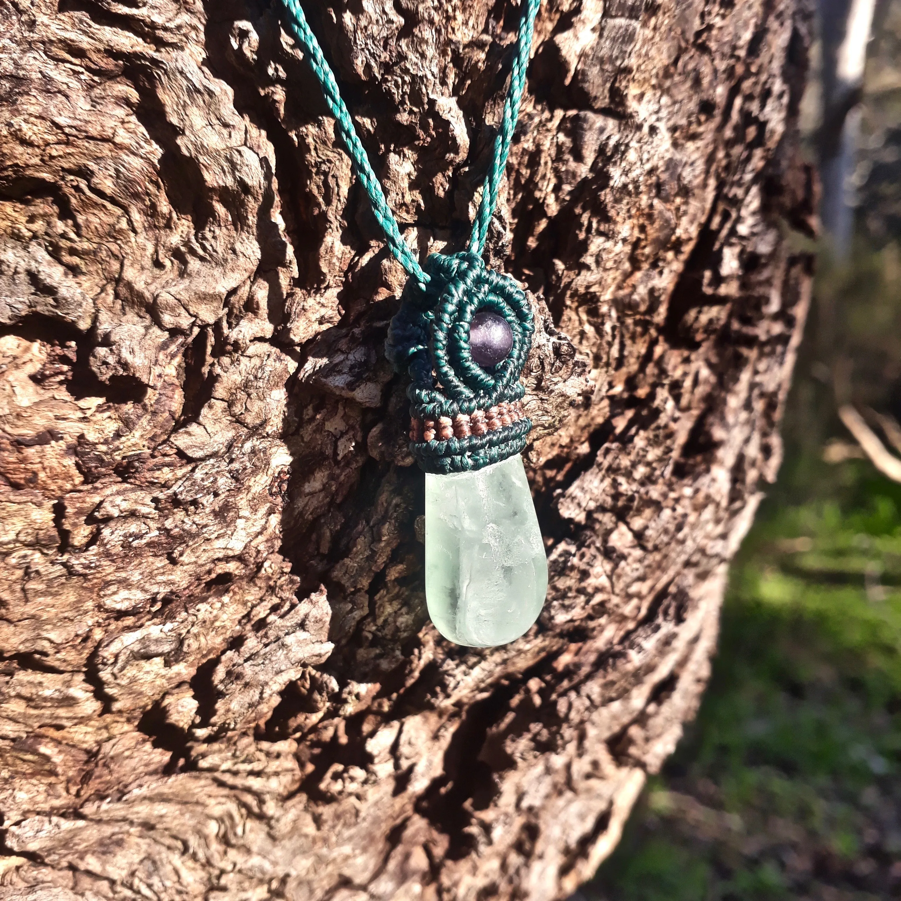 Green fluorite necklace