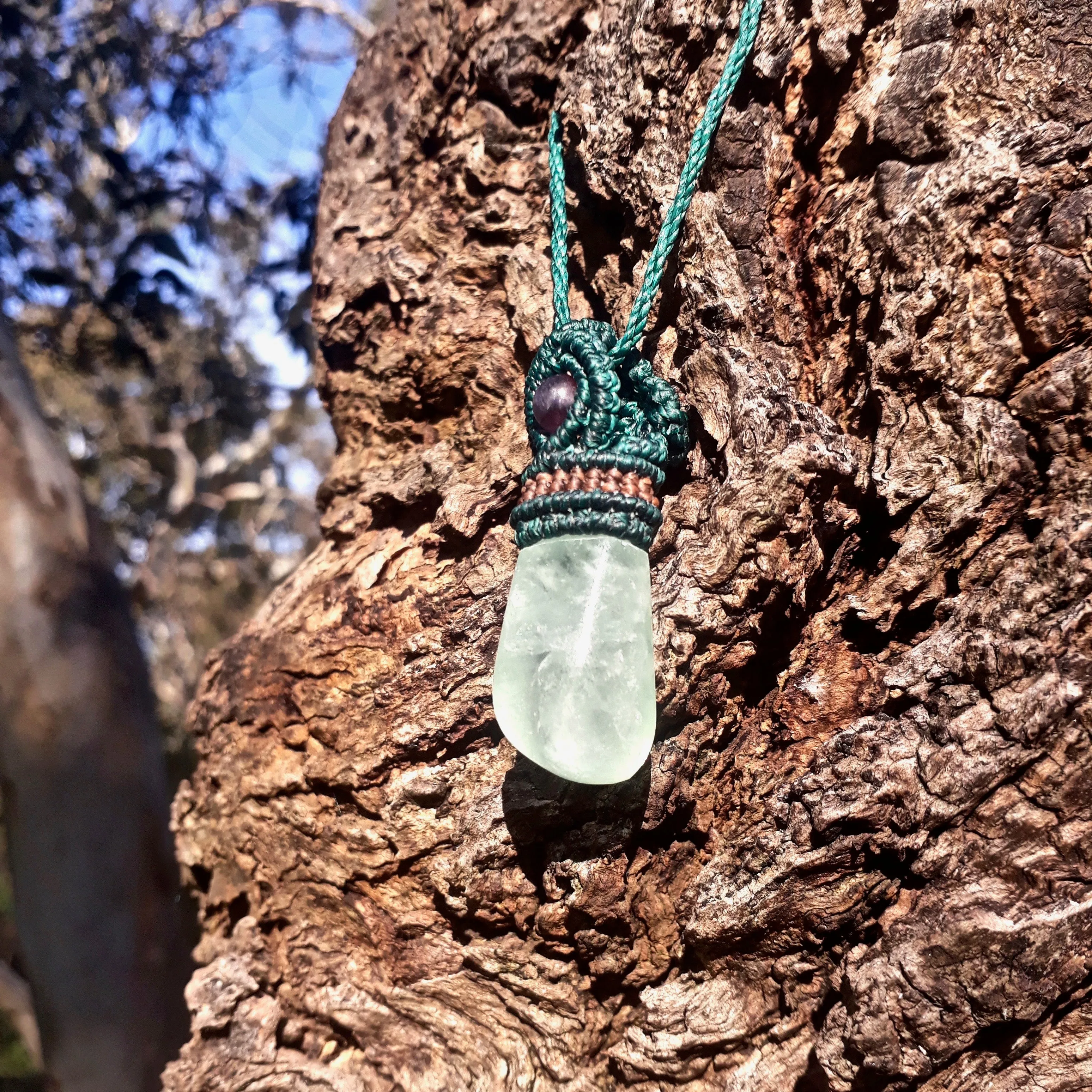 Green fluorite necklace