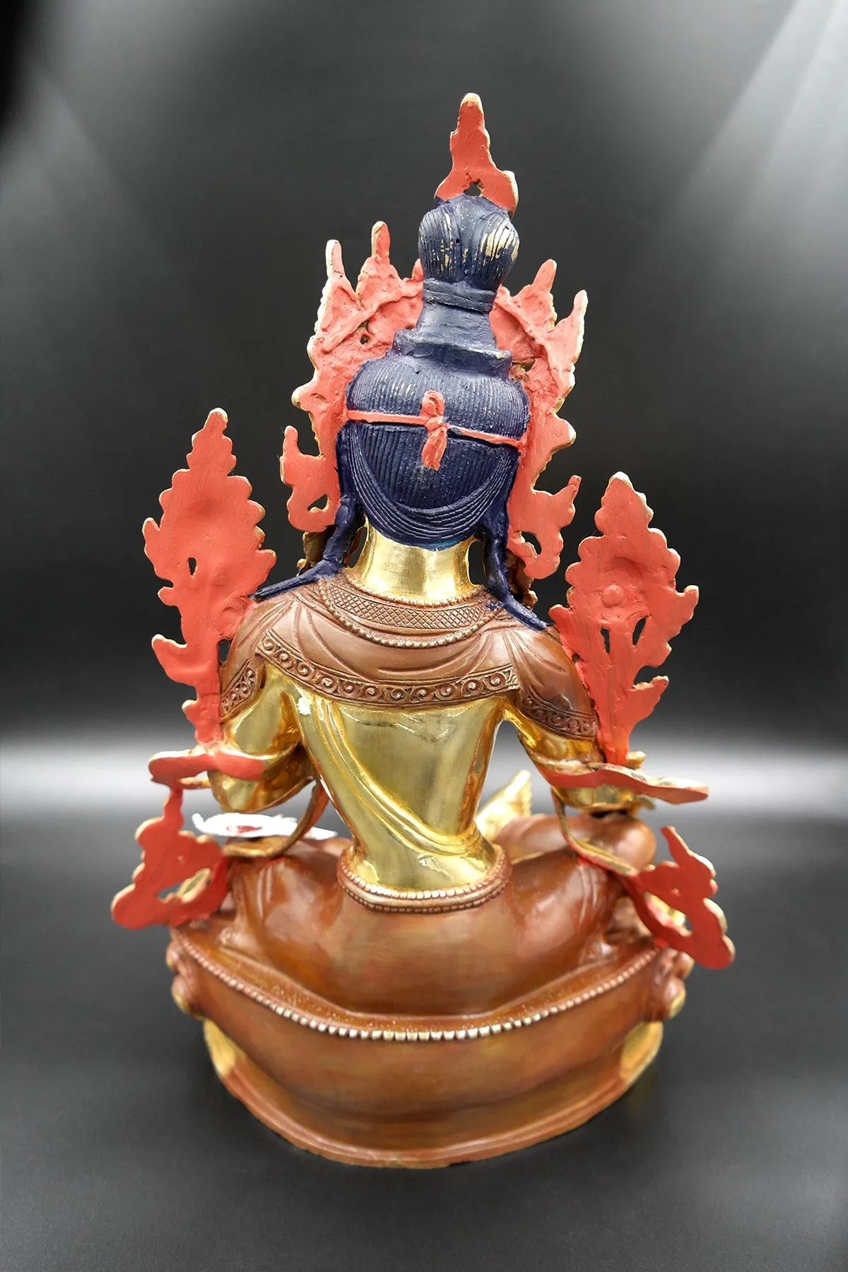 Green Tara statue with full Gold Plated from Nepal 13"