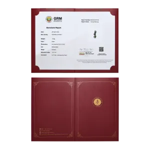 GRM Jade Gemstone Certificate