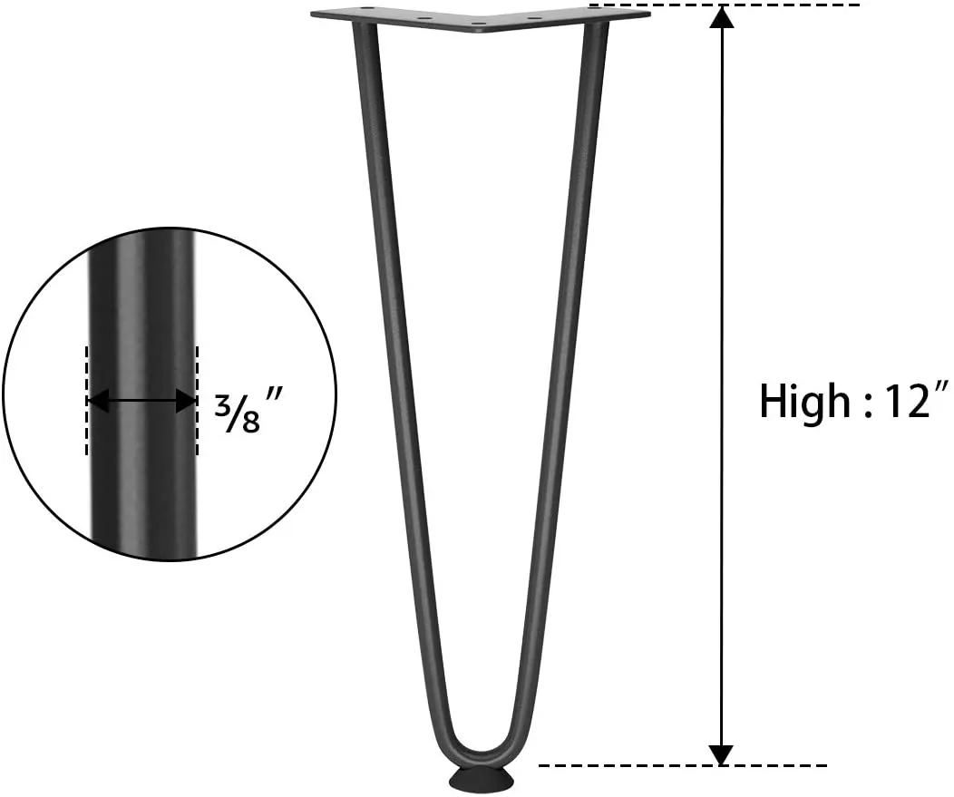 Hairpin Leg Table Legs 12inch 4pcs