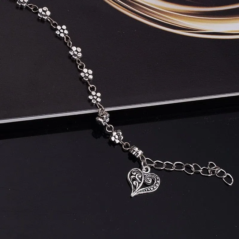 Hearts & Flowers Anklet