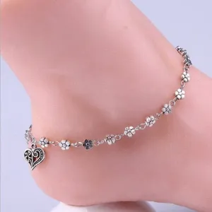 Hearts & Flowers Anklet