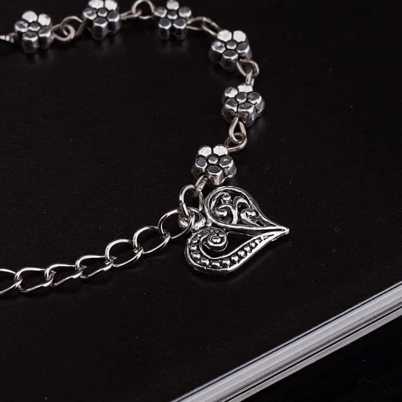 Hearts & Flowers Anklet