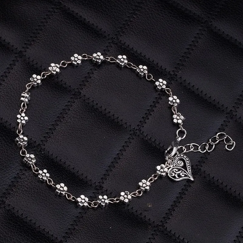 Hearts & Flowers Anklet