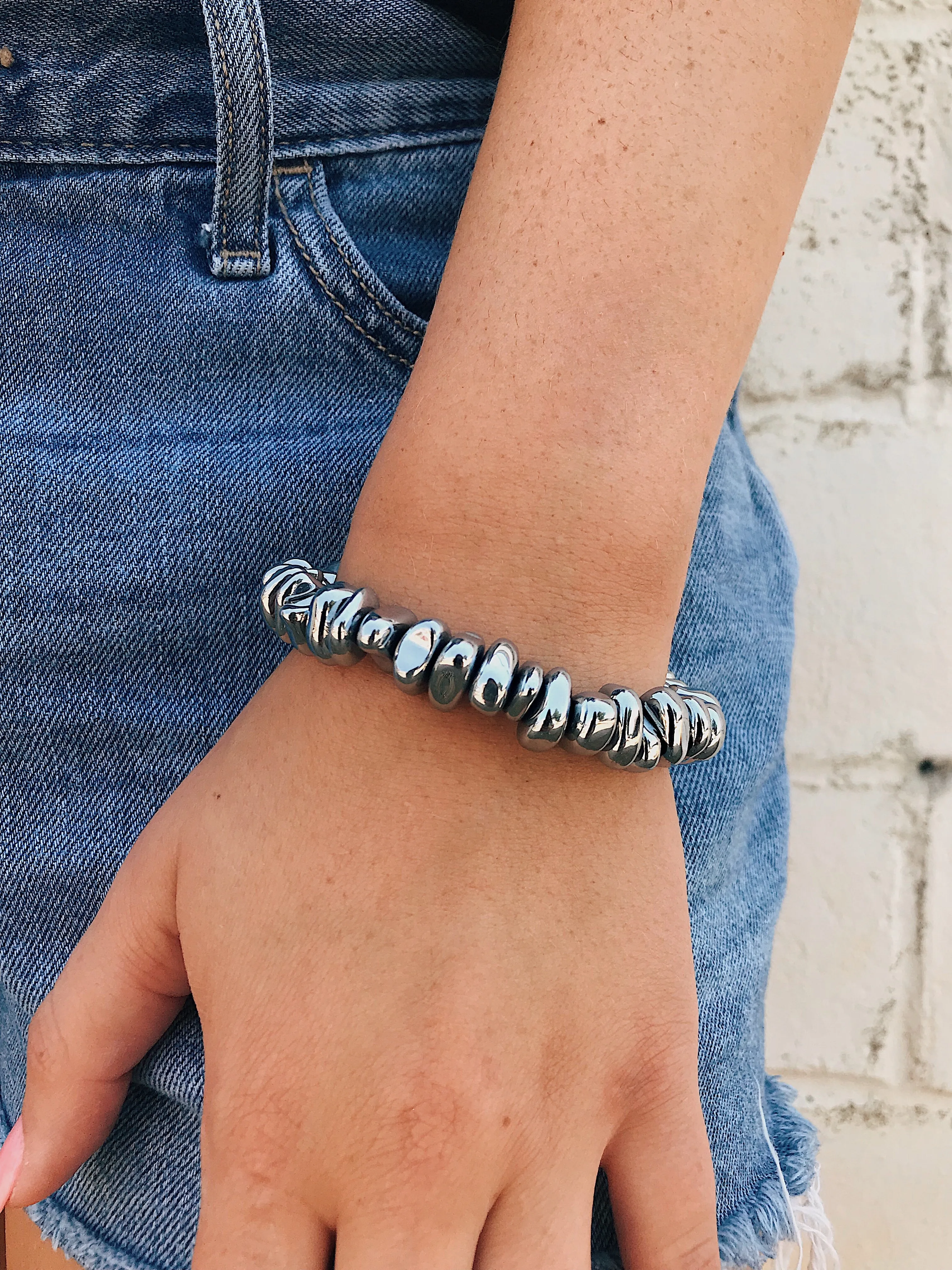 Hematite Bracelet // Polish