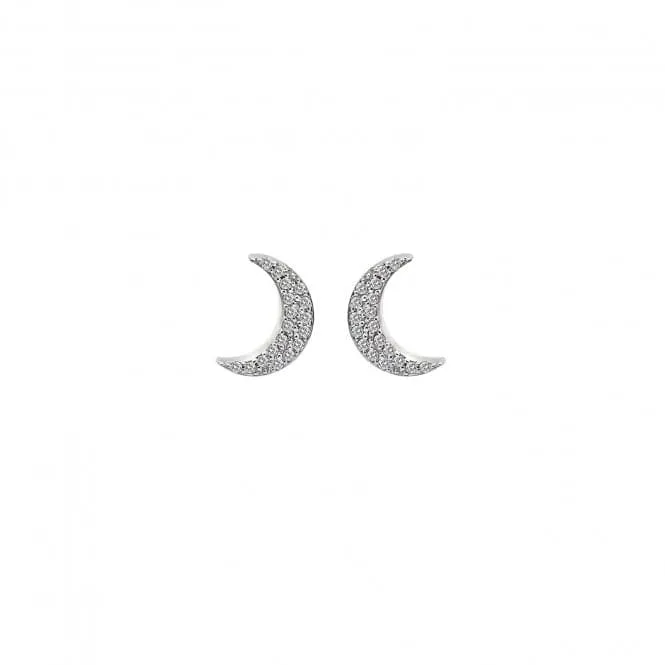 Hot Diamonds Sterling Silver Crescent Micro Bliss Earrings DE553