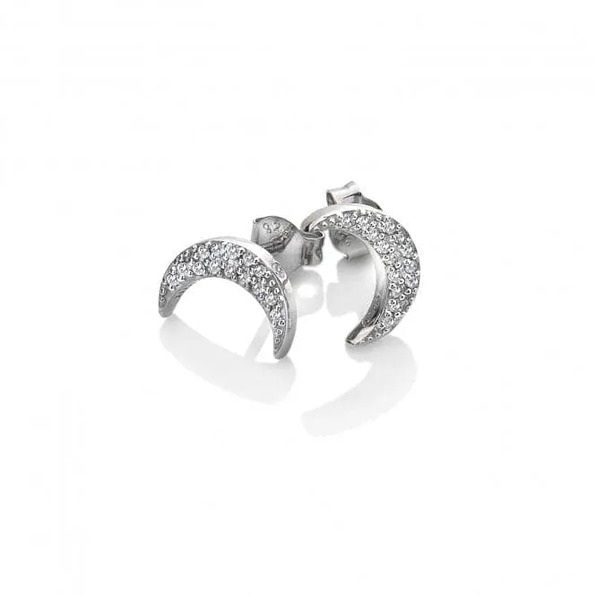 Hot Diamonds Sterling Silver Crescent Micro Bliss Earrings DE553