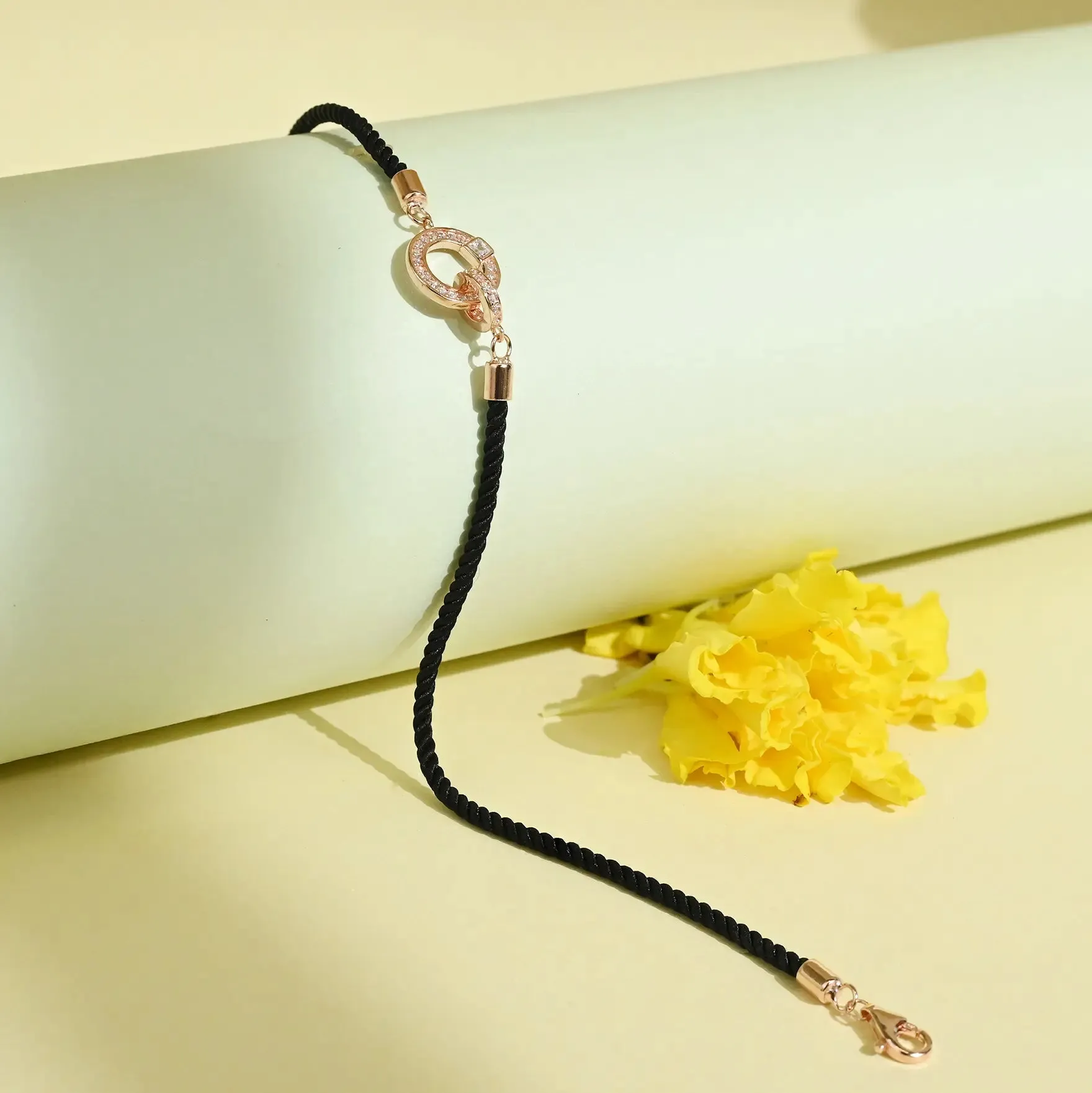 Interlocking Circular Stone Anklet