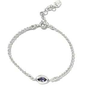 Iris Bracelet, Iolite, Silver