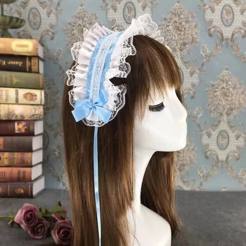 Japanese Soft Girl Lolita Lolita Lace Headdress Sweet  Kc Hair Band Hair Accessories Lo Maid Daily