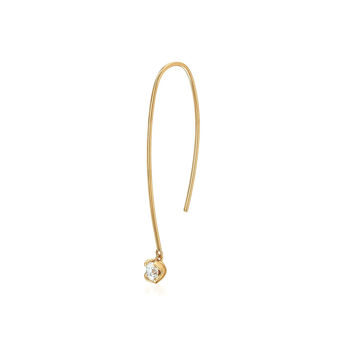 J'evar Lotus Petals Dangle Diamond Earrings