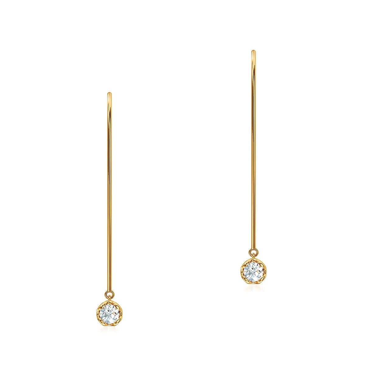 J'evar Lotus Petals Dangle Diamond Earrings