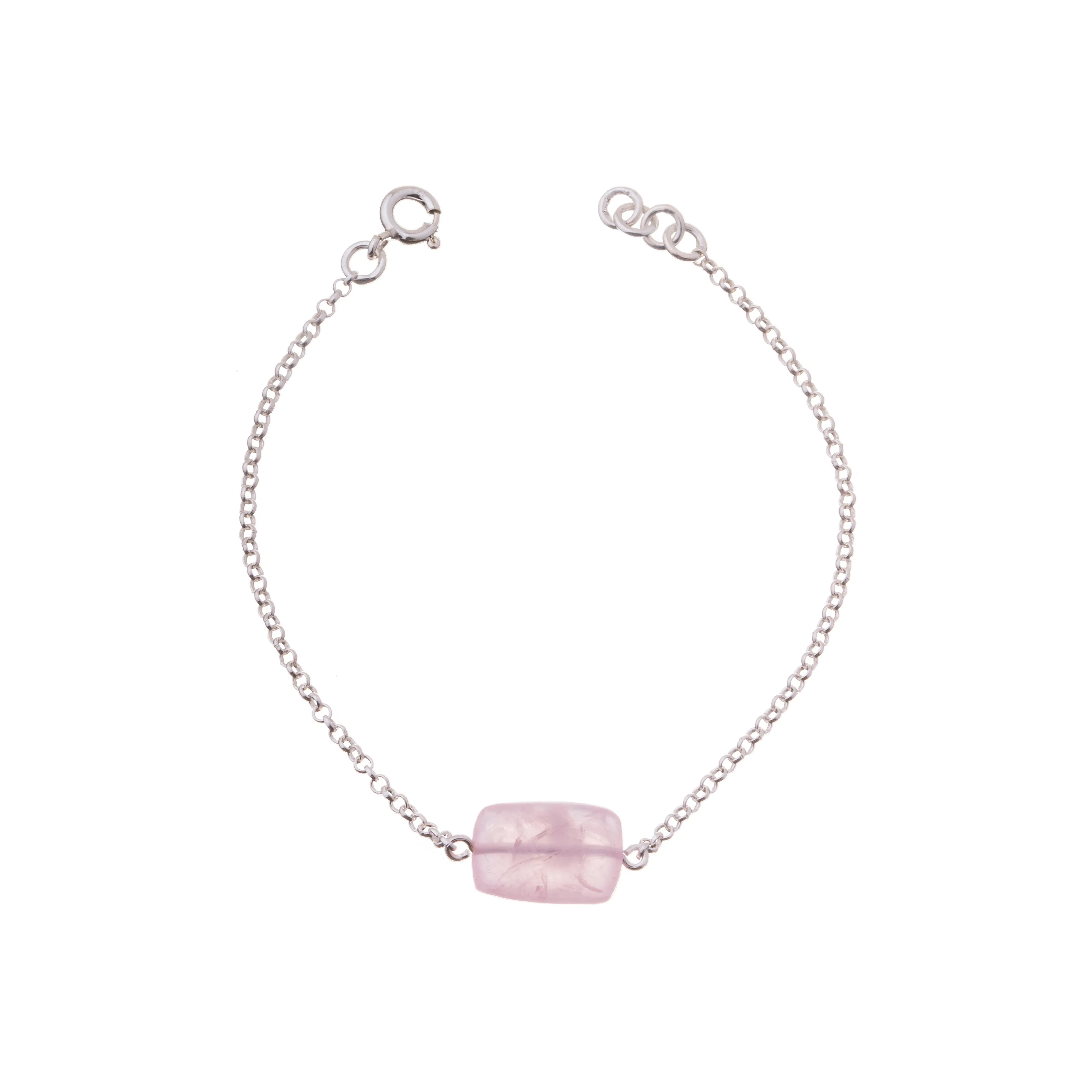 Joy Rose Quartz Bracelet, Sterling Silver