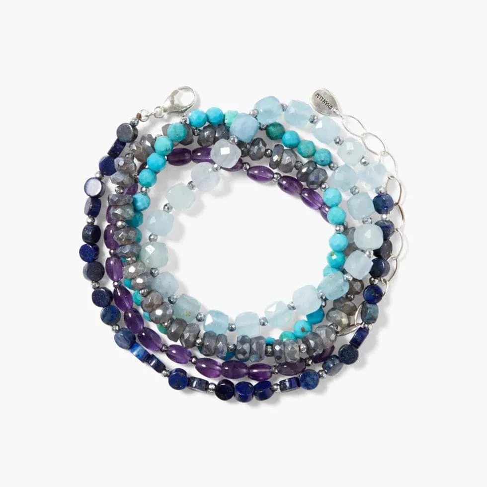 Keyes Naked Wrap Bracelet Purple Mix