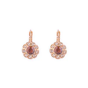 Large Daisy Leverback Earrings in "Chai" *Custom*